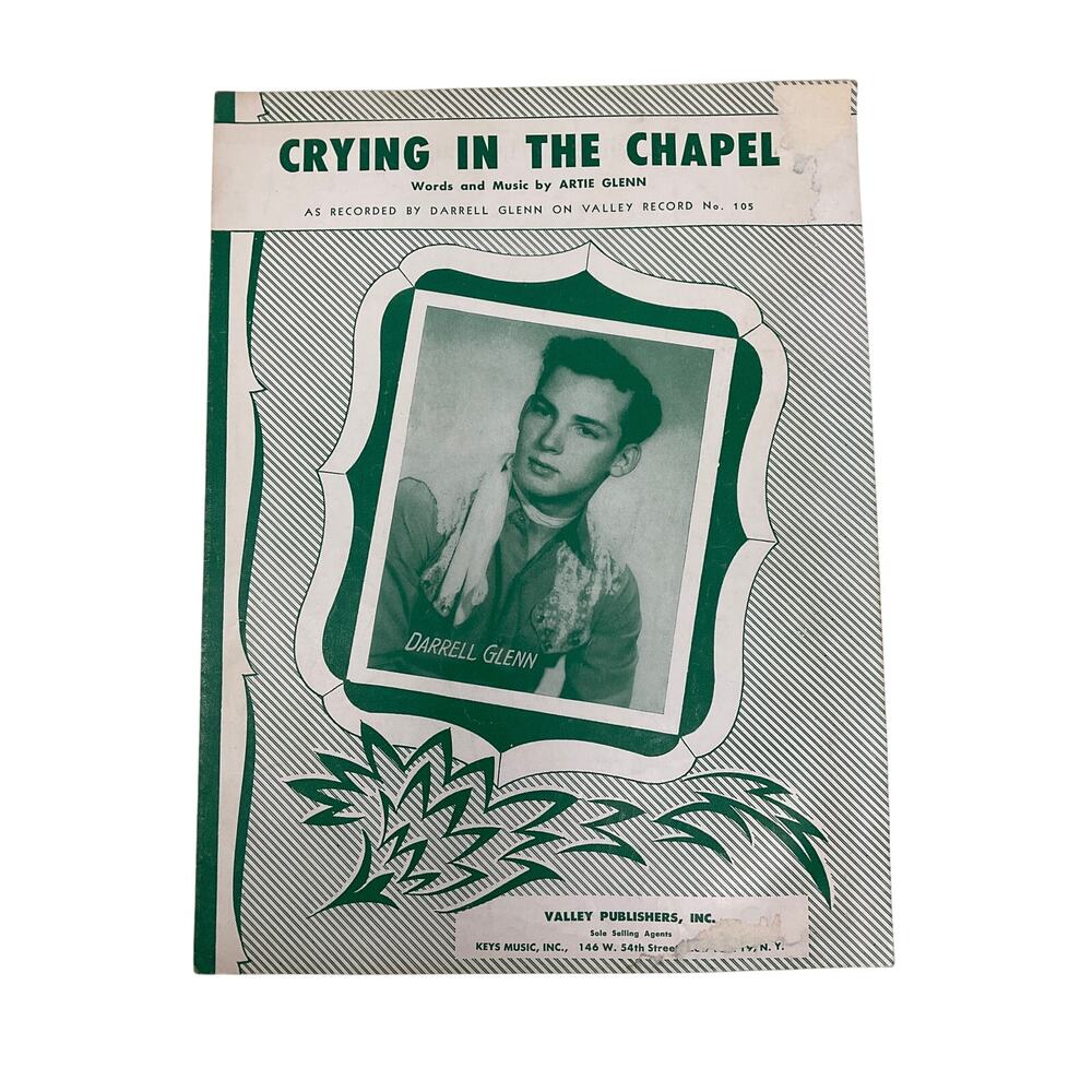 Crying In The Chapel Sheet Music Artoe G;emm Darrell Glenn‎